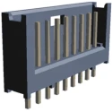 TE Connectivity AMPMODU Mod II Series Straight Through Hole PCB Header 9 Contacts 2.54 mm Pitch 1 Row Shrouded 280508-2