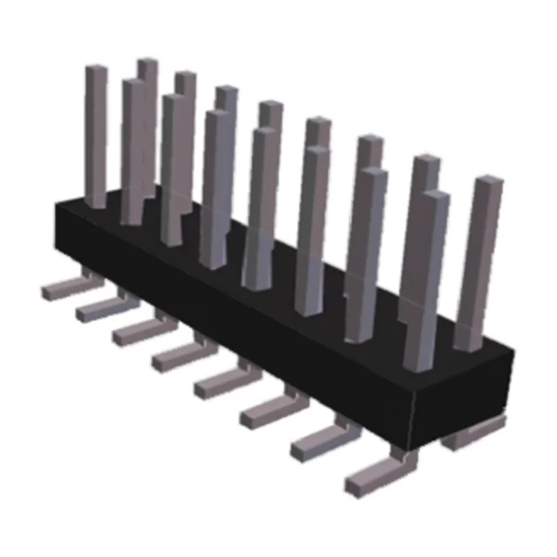 TE Connectivity AMPMODU MOD II Series Straight Surface Pin Header, 10 Contacts, 2 Row, 2.54 mm Pitch, 40V, 3A 5-146130-4