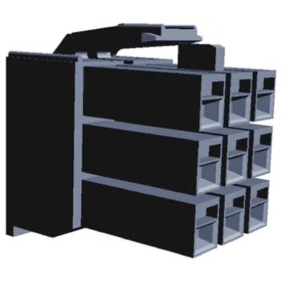 TE Connectivity AMP Universal Power Male Connector Housing 3.96 mm Pitch 9 Way 3 Row Straight 176276-9