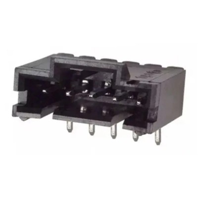 TE Connectivity AMPMODU MTE Series Right Angle Through Hole PCB Header 5 Contact 2.54 mm Pitch 1 Row Shrouded 5-103634-4