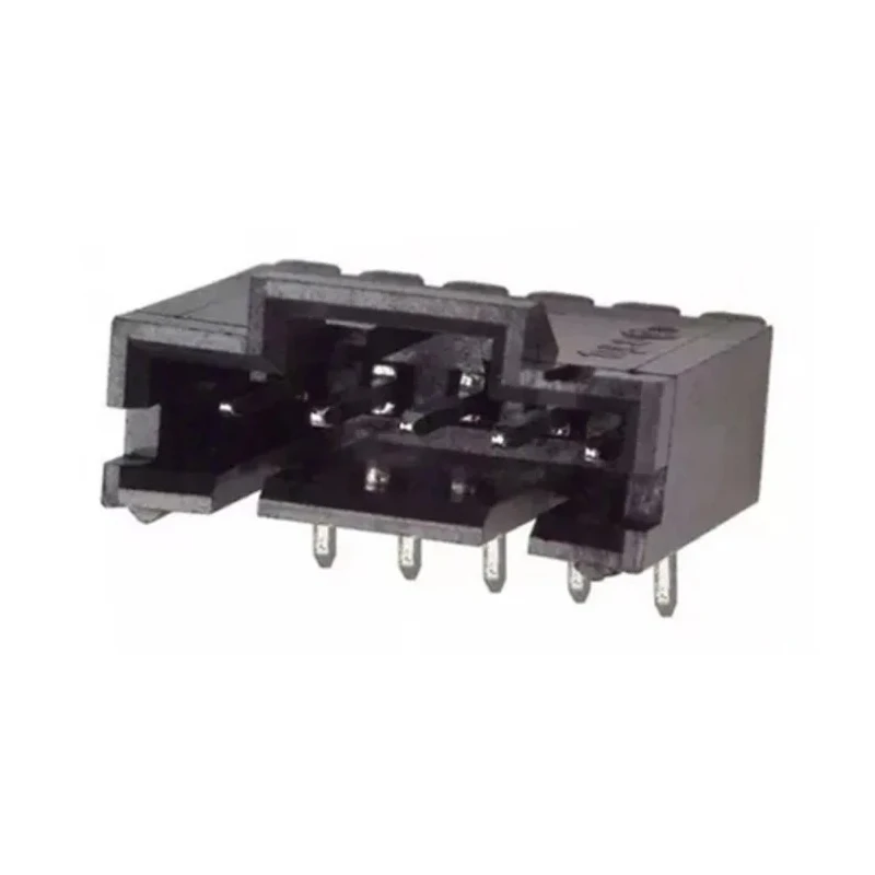 TE Connectivity AMPMODU MTE Series Right Angle Through Hole PCB Header 5 Contact 2.54 mm Pitch 1 Row Shrouded 5-103634-4