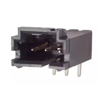 TE Connectivity AMPMODU MTE Series Right Angle Through Hole PCB Header 3 Contacts 2.54 mm Pitch 1 Row Shrouded 5-103635-2