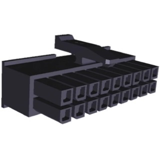 TE Connectivity Micro MATE-N-LOK Female Connector Housing 3 mm Pitch 18 Way 2 Row Straight 1-794617-8