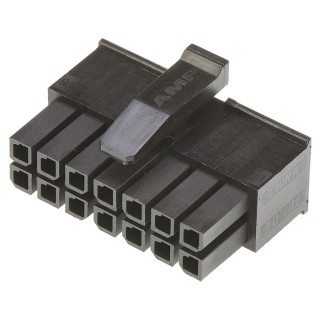 TE Connectivity Micro MATE-N-LOK 3 mm Pitch 14 Way 2 Row Straight Female Connector Housing 1-794617-4