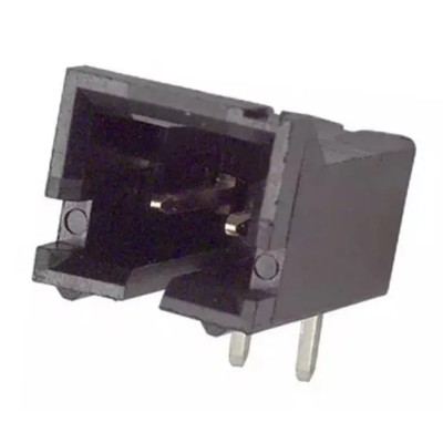 TE Connectivity AMPMODU MTE Series Right Angle Through Hole PCB Header, 2 Contact(s), 2.54 mm Pitch, 1 Row 5-103635-1