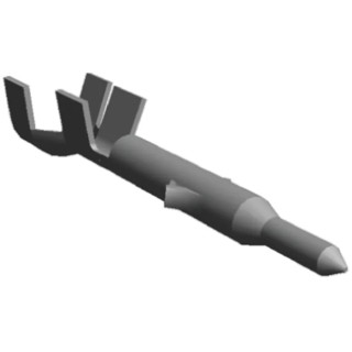 TE Connectivity Mini-Universal MATE-N-LOK Series Male Crimp Terminal 3A Current 20-16 AWG Brass Tin-Plated 794406-1