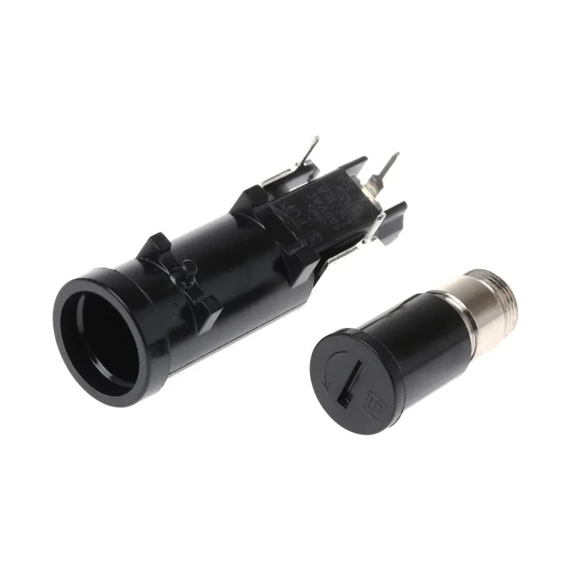 Schurter 16A PCB Mount Fuse Holder for 6.3 x 32 mm, 500V AC, Thermoset Body, Slotted Cap, Solder Terminal 0031.2520