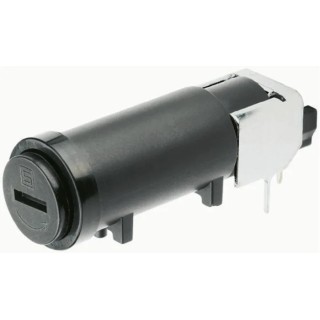 Schurter 16A PCB Mount Fuse Holder for 5 x 20 mm, 500V AC Thermoset Body, Slotted Cap 0031.2510