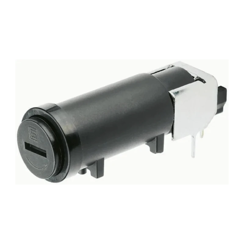 Schurter 16A PCB Mount Fuse Holder for 5 x 20 mm, 500V AC Thermoset Body, Slotted Cap 0031.2510