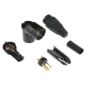 RS PRO Cable XLR Connector Right Angle 50V 10A Male 4 Contacts Gold over Nickel Plating NC4MRX-B