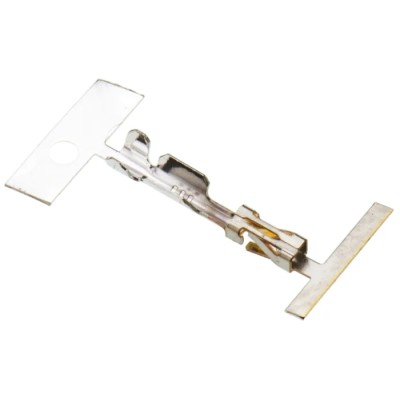 TE Connectivity AMPMODU MOD IV Series Female Crimp Terminal, 24 AWG Min Crimp, 20 AWG Max, Gold Plated Bronze 2-87523-3