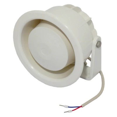 Visaton 6W White Re-Entrant Horn Speaker 100mm Diameter 4.4kHz Max Frequency DK 133 100 V