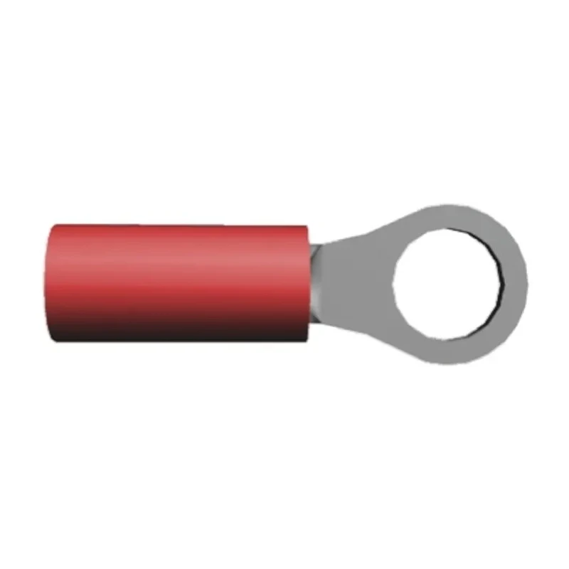 TE Connectivity PIDG Insulated Ring Terminal M5 Stud Size 22 AWG to 16 AWG Nylon Red 31887