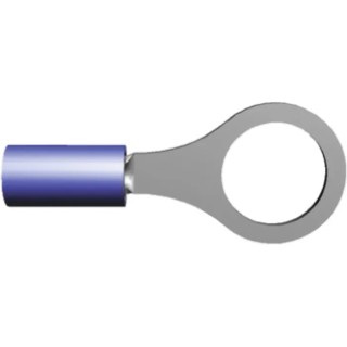 TE Connectivity PIDG Insulated Ring Terminal M5 Stud Size 16 AWG 14 AWG Wire Size Blue 2-36160-1