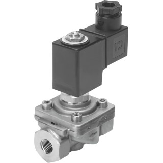 Festo Solenoid Valve 1/4 in G Brass Body 10 bar 1.92L/min 2/2 Closed Monostable VZWF-B-L-M22C-G14-135-E-1P4-10-R1