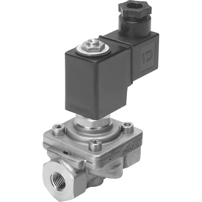 Festo Solenoid Valve 1/4 in G Brass Body 10 bar 1.92L/min 2/2 Closed Monostable VZWF-B-L-M22C-G14-135-E-1P4-10-R1