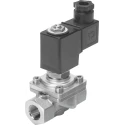 Festo Solenoid Valve Brass Body Normally Closed 2/2 Function, In Line Mount, G 3/8 Port VZWF-B-L-M22C-G38-135-E-1P4-10-R1