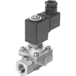 Festo Solenoid Valve Brass Body Normally Closed 2/2 Function, In Line Mount, G 3/8 Port VZWF-B-L-M22C-G38-135-E-1P4-10-R1