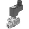 Festo Solenoid Valve Brass Body Normally Closed 2/2 Function, In Line Mount, G 3/8 Port VZWF-B-L-M22C-G38-135-E-1P4-10-R1