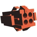 TE Connectivity Miniature Rectangular II Female Connector Housing 4 Way 2 Row Straight 4.19 mm Pitch 1-640509-0