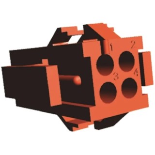 TE Connectivity Miniature Rectangular II Female Connector Housing 4 Way 2 Row Straight 4.19 mm Pitch 1-640509-0