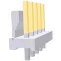 TE Connectivity MTA-100 Series Straight Through Hole Pin Header, 6 Contacts, 2.54 mm Pitch, 1 Row, Unshrouded 3-641215-6