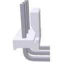 TE Connectivity MTA-156 Series Right Angle Through Hole Pin Header, 3 Contacts, 3.96 mm Pitch, 1 Row, Unshrouded 640387-3