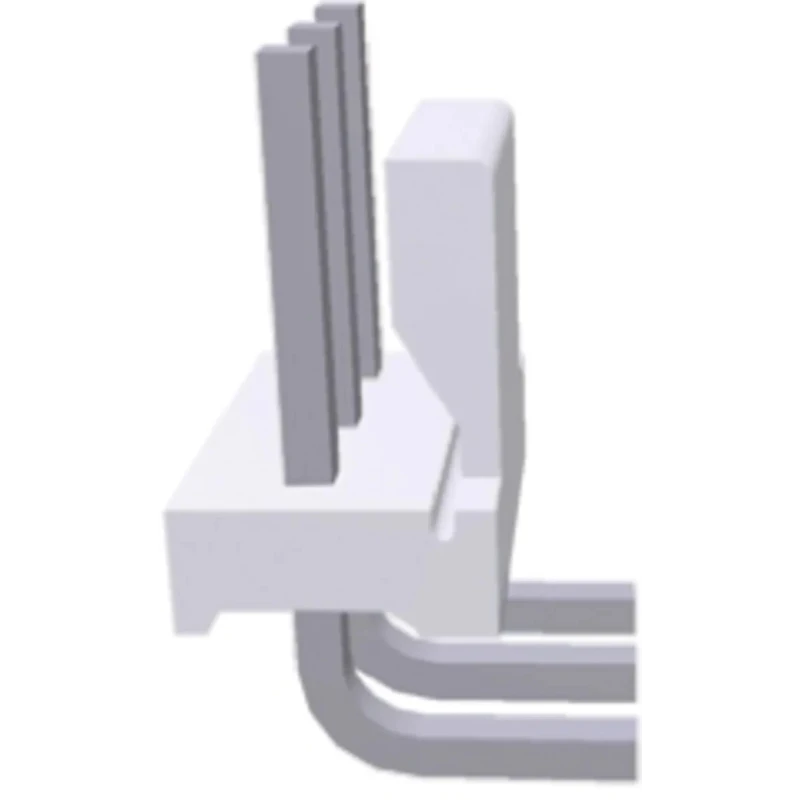 TE Connectivity MTA-156 Series Right Angle Through Hole Pin Header, 3 Contacts, 3.96 mm Pitch, 1 Row, Unshrouded 640387-3