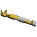 TE Connectivity Type III Series Female Crimp Terminal, 24 AWG Min Crimp, 20 AWG Max, 13A, Brass Contact, Gold 66563-8