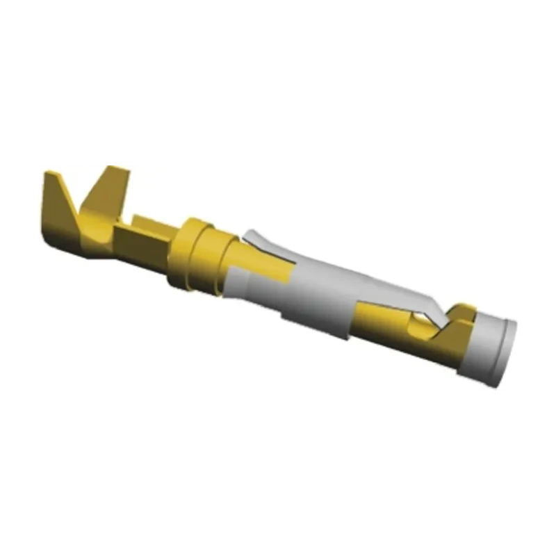 TE Connectivity Type III Series Female Crimp Terminal, 24 AWG Min Crimp, 20 AWG Max, 13A, Brass Contact, Gold 66563-8