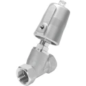 Festo Pneumatic Actuated Angle Seat Valve 40 bar 1.25 in Threaded Connections VZXF-L-M22C-M-B-G114-310-M1-V4V4T-50-7