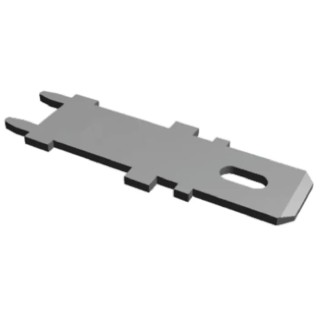 TE Connectivity FASTON 250 Black Uninsulated Male Solder Spade Connector 6.35 x 0.81 mm 63949-1