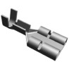 TE Connectivity FASTON 250 Uninsulated Black Female Spade Connector Crimp 6.35 x 0.81 mm Tab Size 22 AWG to 18 AWG 737439-2