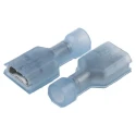 TE Connectivity Ultra-Fast .250 Blue Insulated Female Spade Connector Crimp 6.35 x 0.81 mm Tab Size 16 AWG to 14 3-520117-2