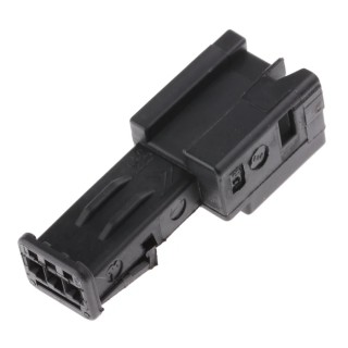 TE Connectivity Micro Quadlok System Automotive Connector Male Black Cable 3 Way Crimp Termination 953698-1