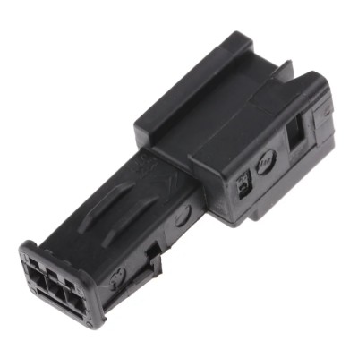 TE Connectivity Micro Quadlok System Automotive Connector Male Black Cable 3 Way Crimp Termination 953698-1