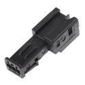 TE Connectivity Micro Quadlok System Automotive Connector Male Black Cable 3 Way Crimp Termination 953698-1