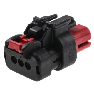 TE Connectivity AMPSEAL 16 Automotive Connector Male Red Cable 3 Way Crimp Termination 776429-1