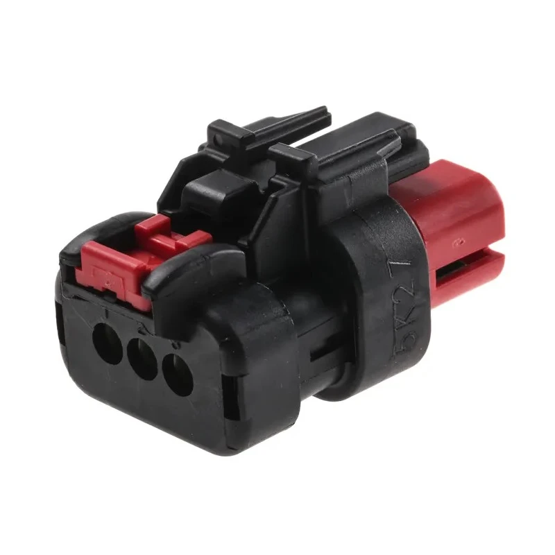TE Connectivity AMPSEAL 16 Automotive Connector Male Red Cable 3 Way Crimp Termination 776429-1