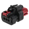 TE Connectivity AMPSEAL 16 Automotive Connector Male Red Cable 3 Way Crimp Termination 776429-1