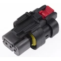 TE Connectivity AMPSEAL 16 Automotive Connector Male Grey Cable 3 Way Crimp Termination 776429-2