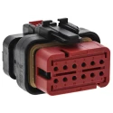 TE Connectivity AMPSEAL 16 Automotive Connector Male Red Cable 12 Way Crimp Termination 776437-1