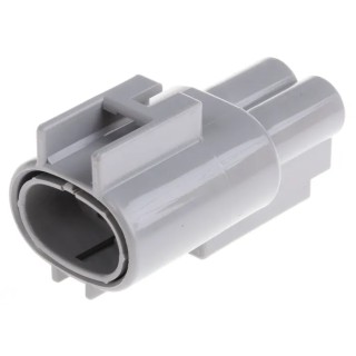 TE Connectivity Automotive Connector Female 2 Way Crimp Termination 25A Cable Mount Grey .187 Series 6-176143-6