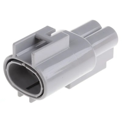 TE Connectivity Automotive Connector Female 2 Way Crimp Termination 25A Cable Mount Grey .187 Series 6-176143-6