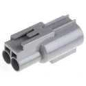 TE Connectivity Automotive Connector Female 2 Way Crimp Termination 25A Cable Mount Grey .187 Series 6-176143-6