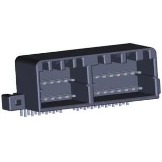 TE Connectivity MULTILOCK 040 II Female Connector Housing 28 Way 2.5 mm Pitch 2 Row Right Angle 175976-2
