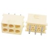 TE Connectivity Universal MATE-N-LOK Series Straight Through Hole PCB Header 6 Contacts 6.35 mm Pitch 3 Row 350585-1