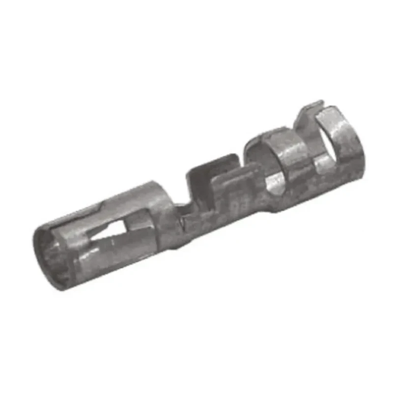 TE Connectivity 0.140 Mate-N-LOK Series Female Crimp Terminal, 20 AWG Min Crimp, 14 AWG Max, Tin Plating, Brass 61626-1
