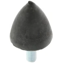 FIBET M6 x 18 mm Anti-Vibration Mount Bump Stop with 41 daN Compression Load, 24 mm Outer Diameter, 43 mm Height 2425VP18-60