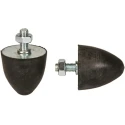FIBET M10 x 25 mm Anti-Vibration Mount Bump Stop with 71 daN Compression, 50 mm OD, 75 mm Height 5050VP25-60